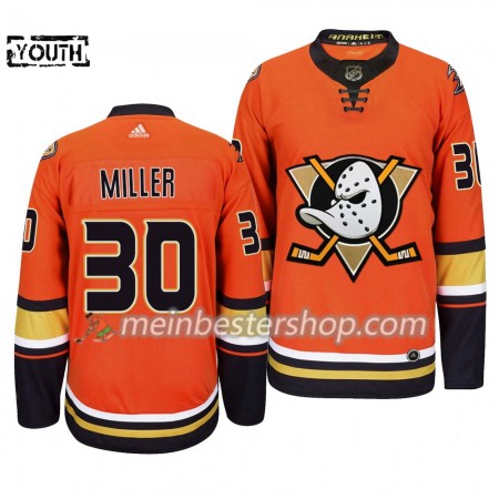 Anaheim Ducks Ryan Miller 30 Adidas 2019-2020 Orange Trikot Authentic - Kinder